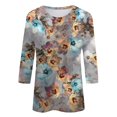 thumbnail image 3 of Halloween Costumes Woman 2023 Halloween Costumes Woman Sexy Plus Size Tops Womens Dinosaur Shirt Twisted Tea Shirt Cooling Shirts for Women Wrap Front Top Halloween Costumes Green 3Xl, 3 of 4
