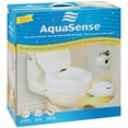 "AquaSense Raised Toilet Seat, 4"" Height, NonElongated, 300 lbs Capacity, White"