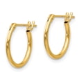 thumbnail image 2 of 14k Yellow Gold 1.25mm Half Hoop Earrings, 2 of 7