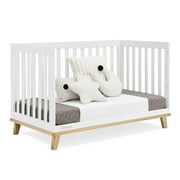 Delta Children Frankie 4-in-1 Convertible Crib - Greenguard Gold Certified, Bianca White with Natural