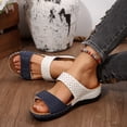 thumbnail image 5 of Arch Support Sandals Women's,Wedge Sandals for Women Dressy Comfortable Soft Cushion Orthotic Sandals Open Toe Casual Slippers with Arch Support Beach Walking Shoes for Summer Outdoor Casual, 5 of 6