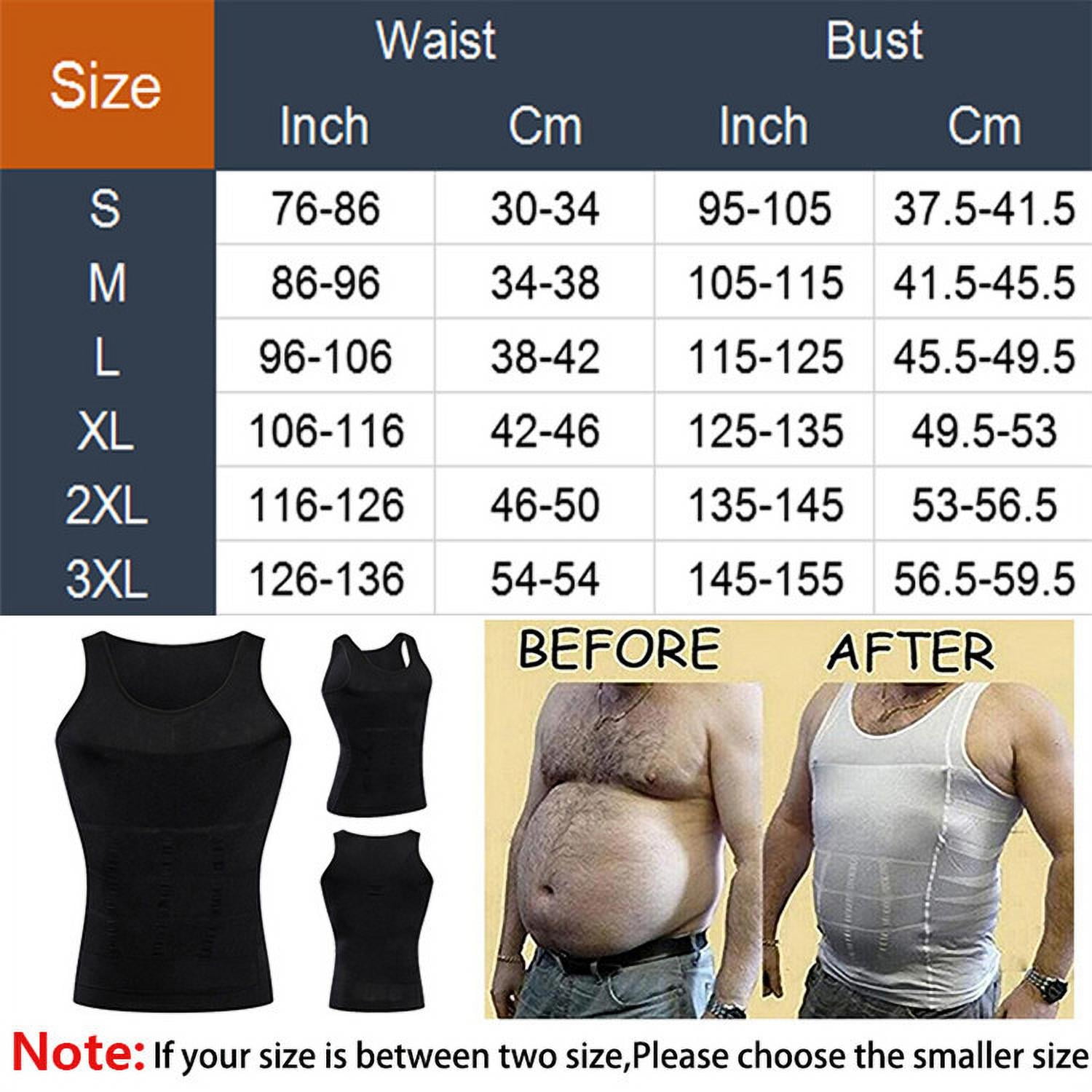 nbsp; Mens Slimming Body Shaper Vest Shirt Abs Abdomen White XLarge