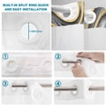 thumbnail image 3 of No Hook Shower Curtain with Built-in Rings - Black and White Marble Washable Waterproof Fabric Bathroom Curtains for Hotel,Rentals, 72 X 72 Inch Long , Abstract Golden Lines, 3 of 9