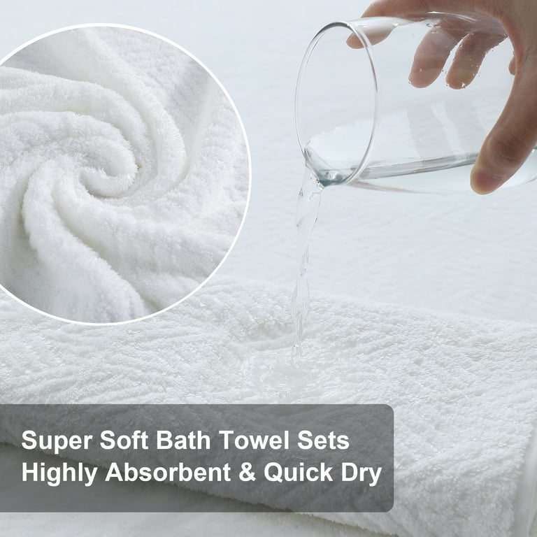 Green Essen 4 Pack Oversized Bath Towel Sets 35x 70Highly Absorbent Quick  Dry Bath Sheets 600 GSM Extra Large Bath Towels Clearance Soft Shower Towels  for Bathroom Spa Hotel Gym Pet(White) 