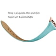 thumbnail image 2 of WFEAGL Apple Watch Leather Band Replacement Wristband 38mm 40mm 41mm Tiffany Blue/Rose Gold, 2 of 6