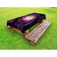 thumbnail image 1 of Galaxy Outdoor Tablecloth, Purple Nebula Cloudy Stardust Cluster Digital Print of a Galaxy in Space Image, Decorative Washable Fabric Picnic Tablecloth, 58 X 120 Inches, Black Purple, by Ambesonne, 1 of 2