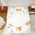 thumbnail image 4 of Manfei Orange Coquette Bowknot Fitted Sheet Queen,Bohemian Rainbow Bedding,3pcs,1 Fitted Sheet and 2 Pillowcases, 4 of 6