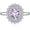purple, variant on Cubic Zirconia Bridal Halo Rings Oval Cut CZ Engagement Wedding Band for Women 925 Sterling Silver Created Ruby Red Gemstone Emerald Topaz Pink Gem Promise Open Adjustable Ring(White)