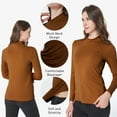 thumbnail image 5 of SSLR Mock Turtleneck for Women Mock Neck Top Long Sleeve T Shirt Casual Basic Active Layer, 5 of 6