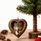thumbnail image 5 of Adorno navideño con forma de corazón con animales Decoración plana en 2D de animales del bosque en acrílico Colgante del bosque para decorar el árbol de Navidad Regalo para los amantes de los animales, 5 of 7