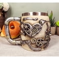 thumbnail image 6 of Ebros Metallo Super Cyborg Steampunk Pipes And Gears Skull Face Coffee Tea Mug Stein, 6 of 6