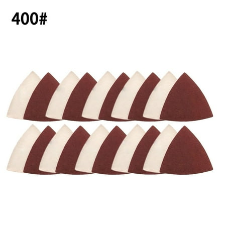 

20Pcs Hook&Loop Triangle Sandpaper 80×80×80mm Sanding Disc Sandpaper 40-400Grit