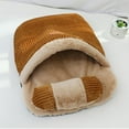 thumbnail image 4 of XGFHYJEH Thick Fleece Warm Dog Cat Tent Cave Nest Bed Slipper Shape Pet Sleeping Bag, Pet Bedding for Small Animals, Pet Beds for Small Dogs Cats, 4 of 7