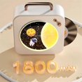thumbnail image 2 of Vintage Bluetooth Vinyl Record Small Stereo Home CD Player Yellow, 2 of 5