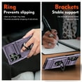 thumbnail image 6 of Designed for Samsung Galaxy S25 Ultra Card Holder Case with 360°Rotatable Ring Holder Kickstand,2-Layer Heavy Duty Magnetic Car Mount Shockproof Rugged Hybrid Hard PC Soft Rubber Case,Violet, 6 of 7