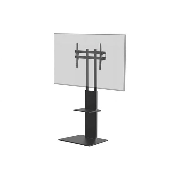 Monoprice TV Mount and Stand - Black, With Shelf for Displays 37in to 70in, Max Weight 88lbs., VESA Patterns up to 600x400 - Commercial Series