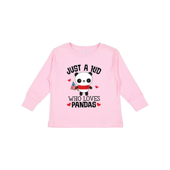 Inktastic Panda Lover Cute Childs Boys or Girls Long Sleeve Toddler T-Shirt