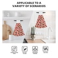 thumbnail image 4 of Kdxio Cute Strawberry Hand Towel with Loop Hanging Towel Absorbent Tie Towels for Kitchen Tea Bar Bathroom Decor, 4 of 7