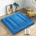 thumbnail image 4 of Costway King Futon Mattress Japanese Floor Sleeping Pad Washable Cover Carry Bag Blue, 4 of 9