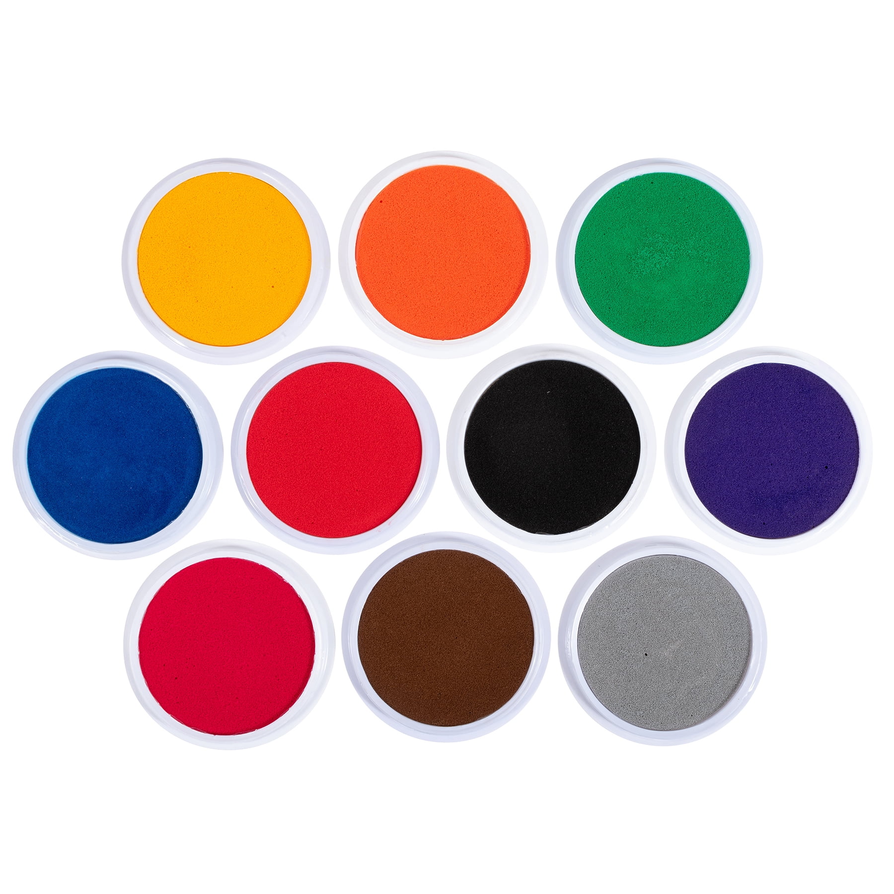 READY 2 LEARN Jumbo Circular Washable Stamp Pads - Set of 10