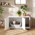 thumbnail image 2 of Vebreda Wooden Cat Litter Box Enclosure Hidden Litter Box Furniture with Scratching Board, Versatile Use, Ultimate Privacy & Cleanliness, 2 of 10