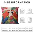 thumbnail image 6 of COMIO  Parrot Throw Pillow Covers Cute Bird Tropical Exotic Summer Palm Leaves Hibiscus Hawaii Decorative Square Cushion Case for Men Women Home Decor 2pc, 6 of 6