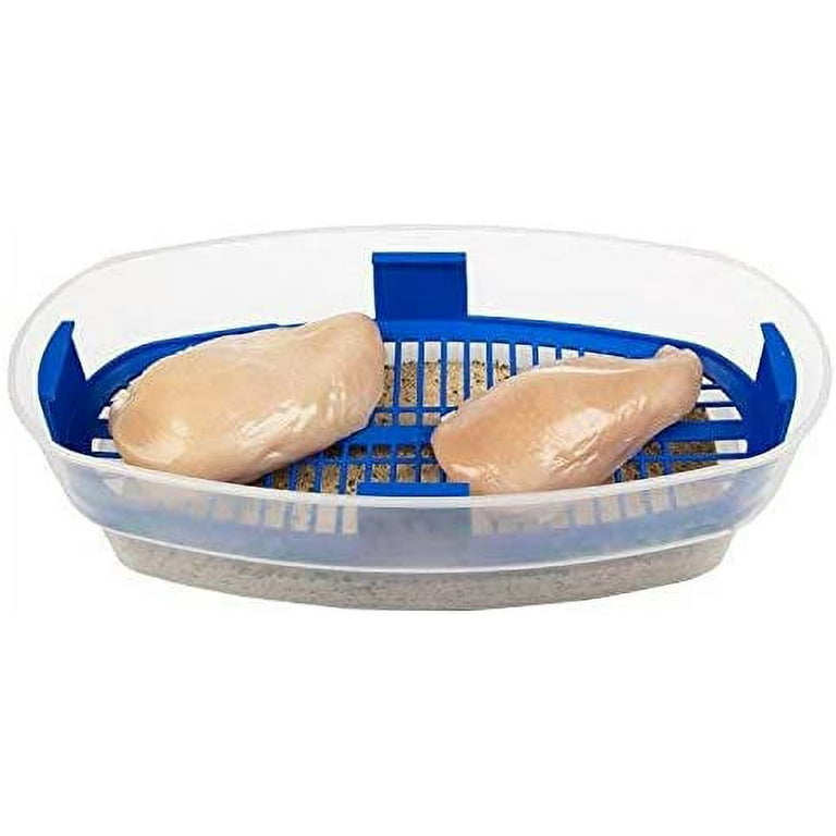 Premium Products Corp Easy Breader Batter Bowl All-in-1 Mess Breading  Station Tray Snap-Shut Lid with Silicone Ring For Coating Fried or Baked  Food With Deep Fry Cooking Thermometer 