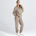 thumbnail image 2 of SUNBS Women's Sweatsuits 2 Piece Outfits Long Sleeve Half Zip Pullover and Baggy Sweatpants with Pockets, 2 of 6