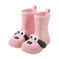 thumbnail image 3 of Otqutp Cute Cartoon Dog Kids Rain Boots Toddler Waterproof Rubber Mid Calf Rain Shoes Non Slip Thick Sole Water Shoes for Boys Girls, 3 of 6