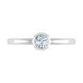 thumbnail image 3 of 1/4 Carat Bezel Set Diamond Solitaire Engagement Ring Band in 14K White Gold (Ring Size 8.75), 3 of 4