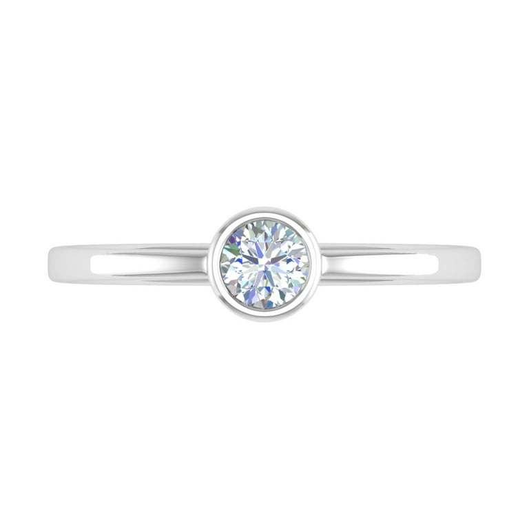 Walmart 4ct round diamond solitaire deals engagement ring 14k white gold