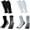 Black+White, variant on 2 Set Grip Soccer Socks with Shin Guard Sleeves Non Slip Soccer Leg Sleeve Socks For Men Women