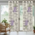 thumbnail image 5 of Outdoor Curtains for Patio Waterproof, Purple Lavenders Eater Outdoor Privacy Panels Grommet, Vintage Floral Retro Art Blackout Outside Curtains for Porch/Cabana/Pergola/Gazebo 54"x95", 2 Panels, 5 of 8