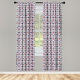 thumbnail image 3 of Ambesonne Traditional Curtains, Moroccan Tiles, Pair of 28"x63", Multicolor, 3 of 5