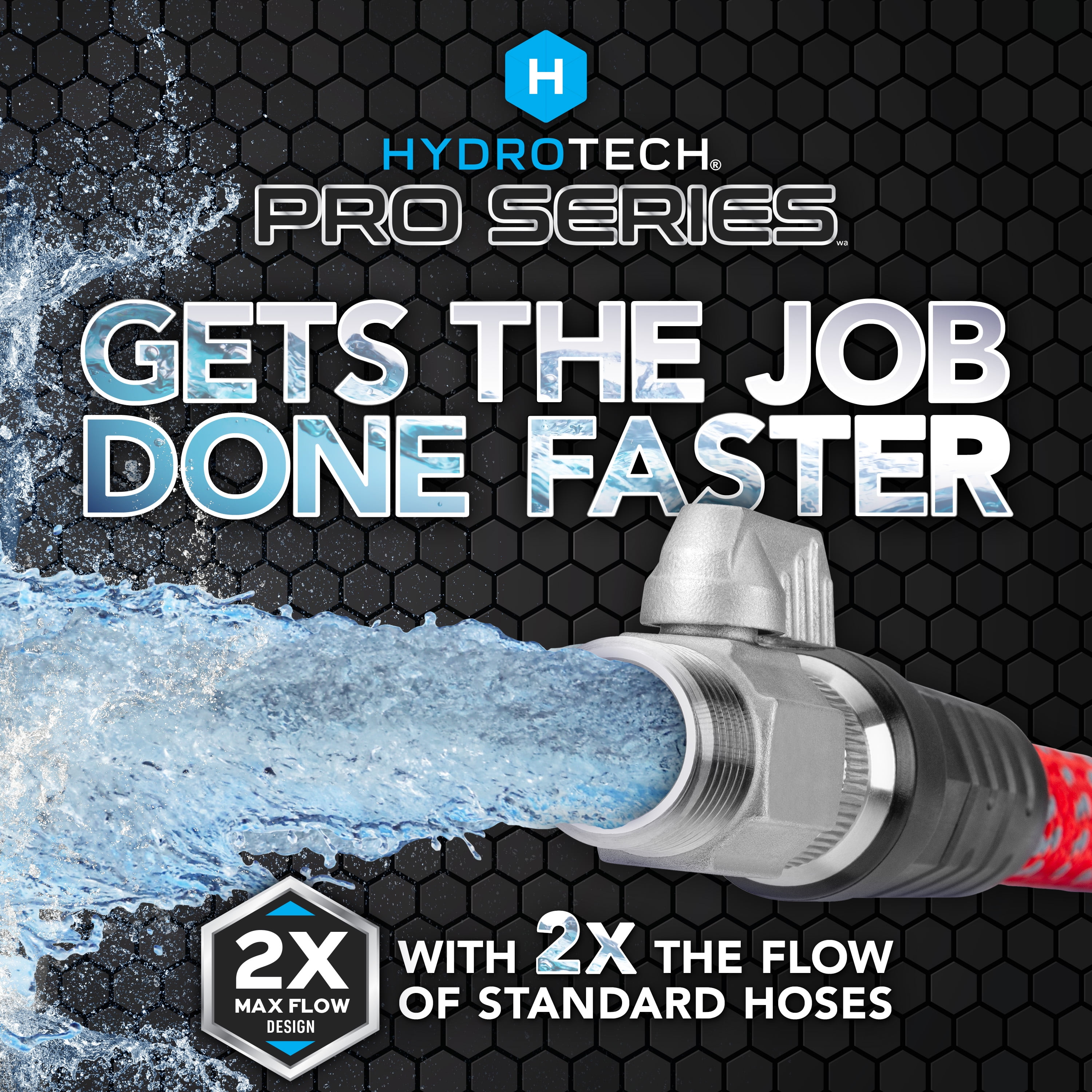 HydroTech Pro Series 3/4" x 200ft Expandable Garden Hose - Kink-Free, 2x Flow, Lightweight