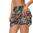 thumbnail image 5 of Uorisango Hawaiian Flower Womens Golf Athletic Activewear Skorts Casual Breathable Tennis Golf Skirts for Women with Shorts Soft Polyester Spandex Fabric Outing Wear Workout Sports, 5 of 7
