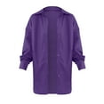 thumbnail image 2 of BKQCNKM Womens Shirts Fashion Ladies Shirt Collar Long Sleeve Cotton Solid Bright Color Blouse Blouses For Women Fall Outfits Purple M, 2 of 8