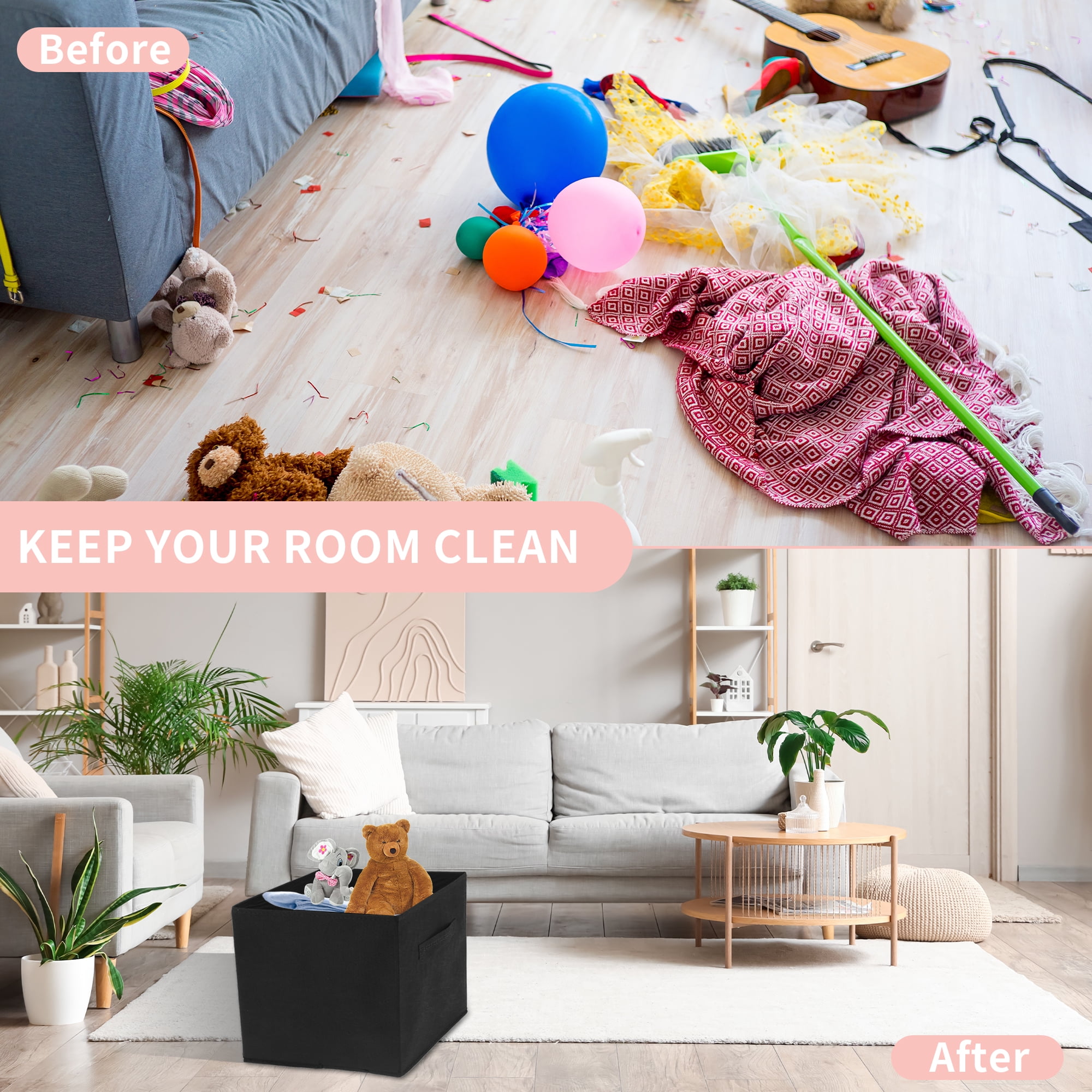 Unique Bargains Versatile Storage Bins for Organizing Space Efficiently Black