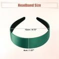 thumbnail image 4 of Unique Bargains Hair Headband Wide Satin Headband for Women  1.57" Wide Headband Green, 4 of 7