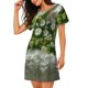 thumbnail image 2 of Balery Nature Hand Daisies Art Camisón de manga corta con cuello redondo para mujer, cómodo y elegante., 2 of 6