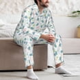 thumbnail image 7 of Salouo Sea Turtle Print Button-Front Long Sleeve Pajama Set for Men, Soft 2Pjs Men's Long Sleeve Sleepwear-Medium, 7 of 7