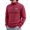 Red, variant on TOUMENY Men Half Zip Fleece Pullover High Neck Outdoor Hiking Casual Warm Winter Sweater Solid Letter Embroidered Raglan Sleeve Relaxed Pullover Black L