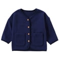 thumbnail image 1 of Laklulu cálido en invierno abrigo polar de doble cara para bebé, ropa de bebé, ropa de invierno para salir (azul), 1 of 6