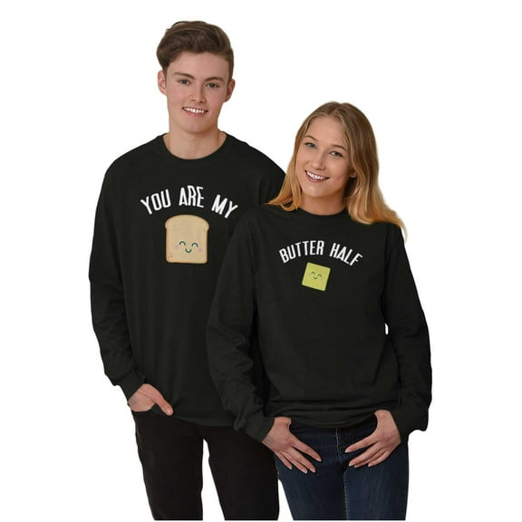 Better Half Cute Couples Matching Plus Size Long Sleeve Graphic Tee Shirt Brisco Brands 2X