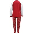 thumbnail image 2 of FAMILY PJs Sets Red Printed Long Sleeve Crew Neck T-Shirt Lounge Sleepwear  Size L, 2 of 6