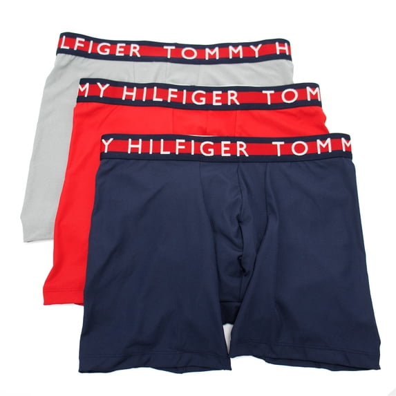 Tommy Hilfiger Men's Micro Rib Boxer Briefs 3 Pack, Mahogany,L - US