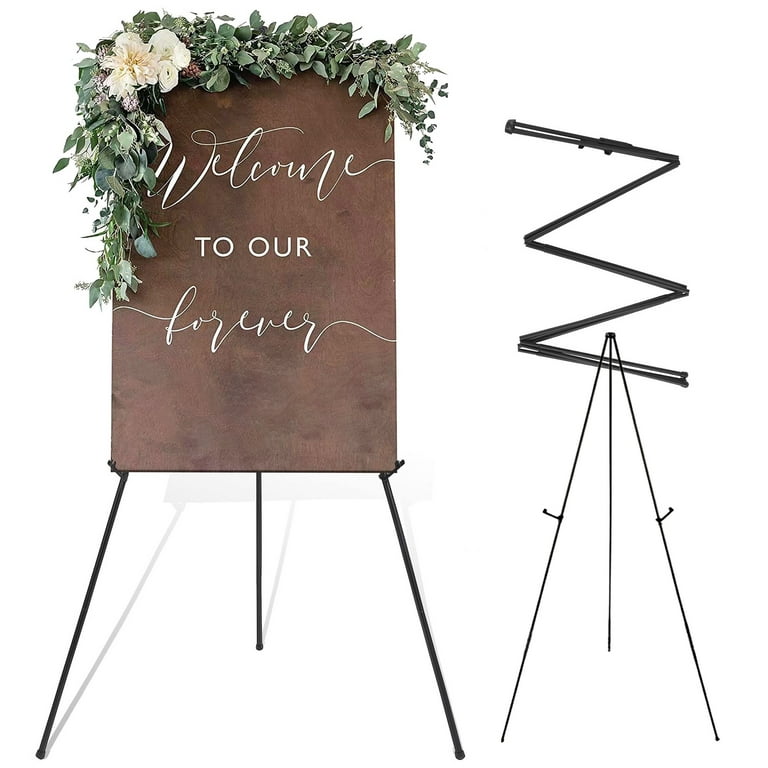 WHITE Easel Wood 5ft Floor Display Large Wedding Sign Stand