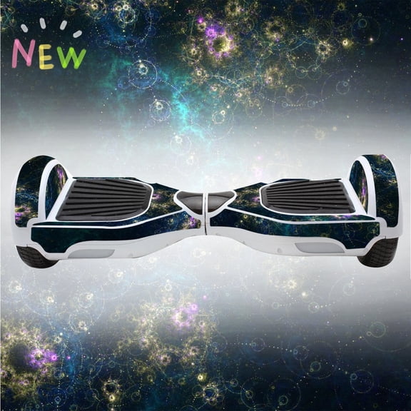 Universal Hoverboard Skin Wrap, Bubble-Free Blue Vinyl Decal with Protective Cover | Scratch & Water-Resistant, Easy Install for 6.5" 8" 10" Self-Balancing Scooters, Universe