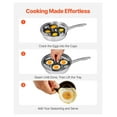thumbnail image 6 of Egg Poacher Pan 4-Cup, Stainless Steel Poached Egg Maker with Lid & Spatula, Nonstick Detachable Egg Cups, Induction Compatible Frying Skillet, 6 of 9