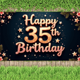 thumbnail image 4 of Glitter Stars Birthday Banner Happy 35th Celebration Milestone Event Decoration for Birthday Party Adult Indoor Holiday, 4 of 7